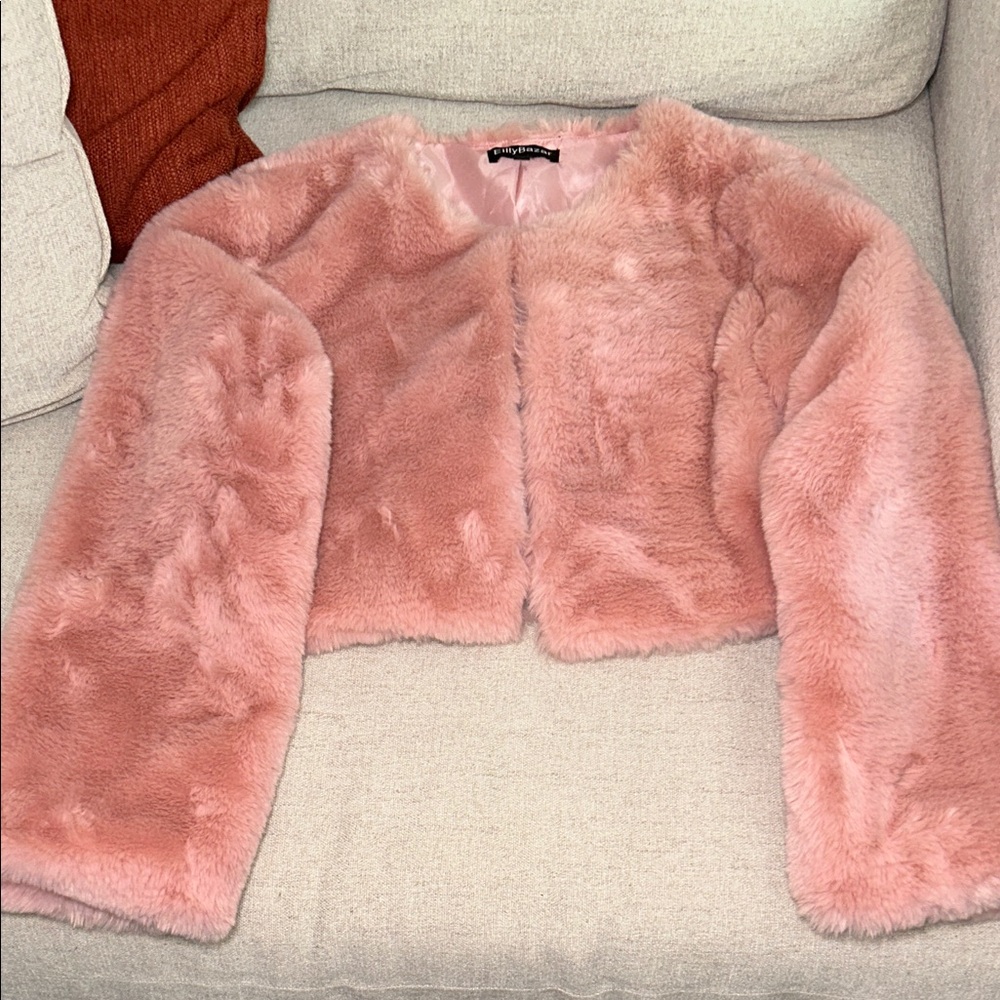 Pink Faux Fur Jacket